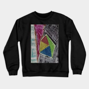 Geometry Oil Pastel Composition Crewneck Sweatshirt